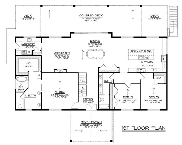 Modern Floor Plan - Main Floor Plan #1064-323