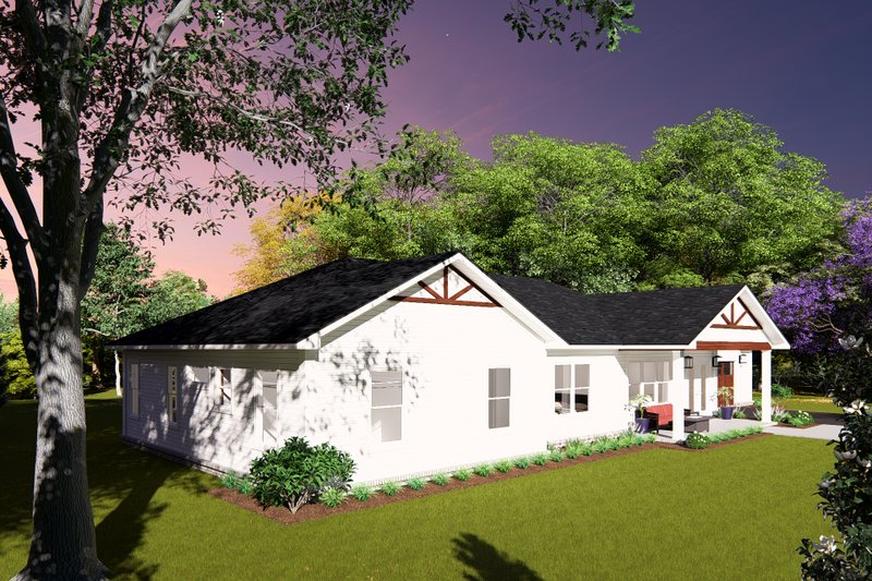 Dream House Plan - Exterior - Other Elevation 2 for Ranch House Plan #513-2259 - 4 bed, 2 bath