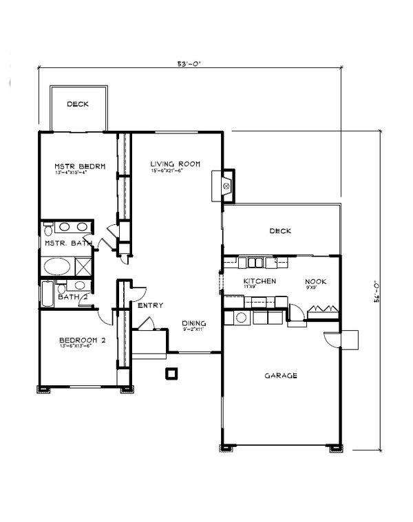 Cottage Floor Plan - Main Floor Plan #515-65
