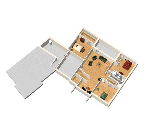 Traditional Floor Plan - Lower Floor Plan #25-4472