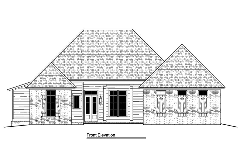 House Blueprint - Exterior - Front Elevation 3 for Traditional House Plan #1081-19 - 4 bed, 3 bath