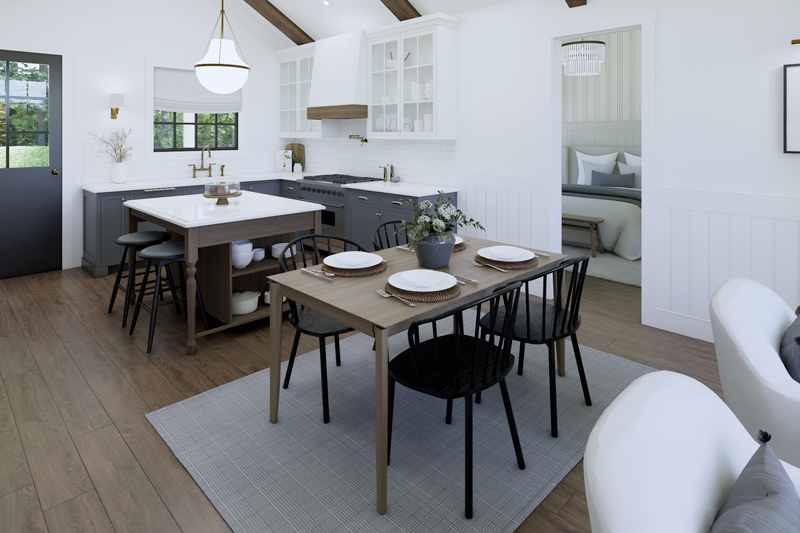 Dream House Plan - Interior - Dining Room for Farmhouse House Plan #1114-8 - 2 bed, 2 bath