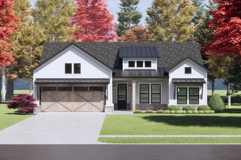 Dream House Plan - Exterior - Front Elevation 6 for Farmhouse House Plan #1096-116 - 3 bed, 2 bath