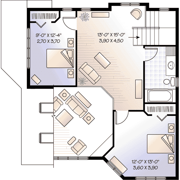 House Design - Modern Floor Plan - Upper Floor Plan #23-423