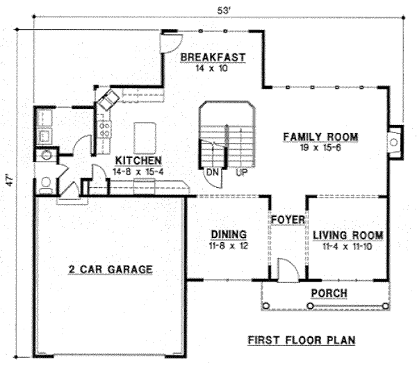 Traditional Floor Plan - Main Floor Plan #67-751