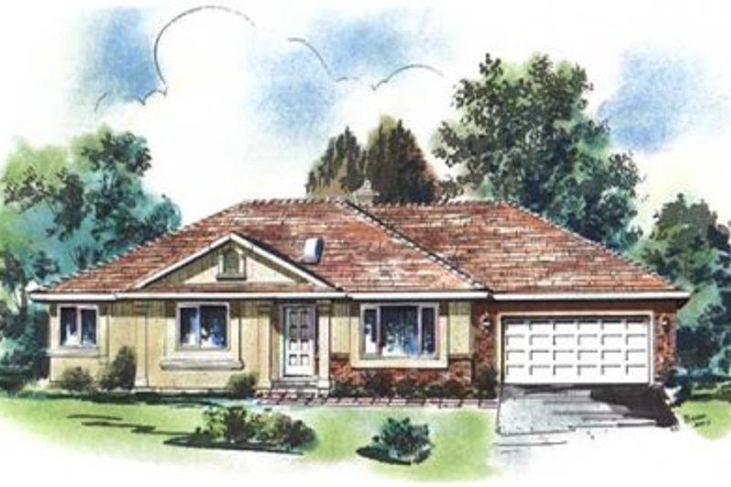Architectural House Design - Traditional Exterior - Front Elevation Plan #18-9152