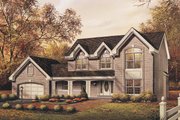 European Style House Plan - 4 Beds 2.5 Baths 2521 Sq/Ft Plan #57-176 