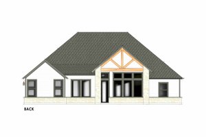 Exterior - Rear Elevation 1 for Country House Plan #1096-105 - 4 bed, 2 bath