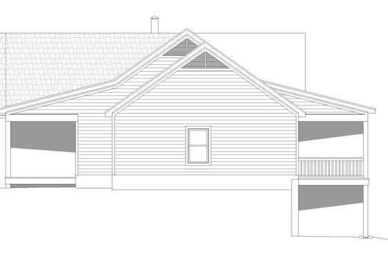Exterior - Other Elevation 1 for Country House Plan #932-62 - 2 bed, 2 bath