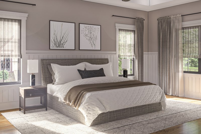 House Blueprint - Interior - Master Bedroom 1 for Colonial House Plan #455-467 - 3 bed, 3.5 bath