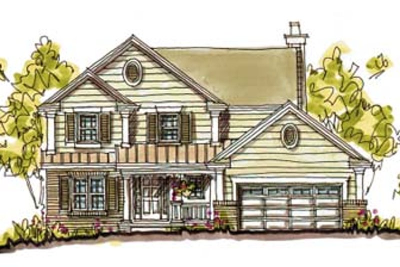 Architectural House Design - Farmhouse Exterior - Front Elevation Plan #20-241