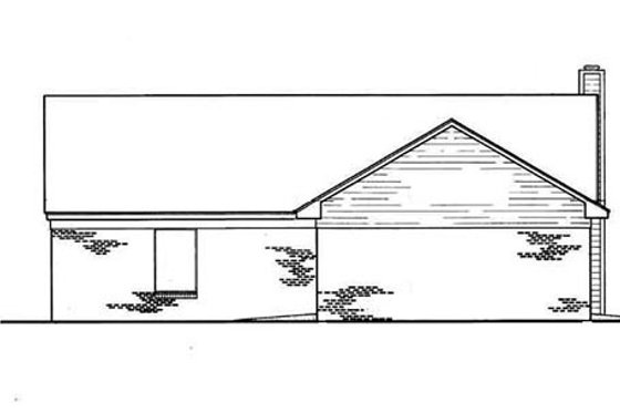 Exterior - Rear Elevation for Cottage House Plan #45-244 - 3 bed, 2 bath