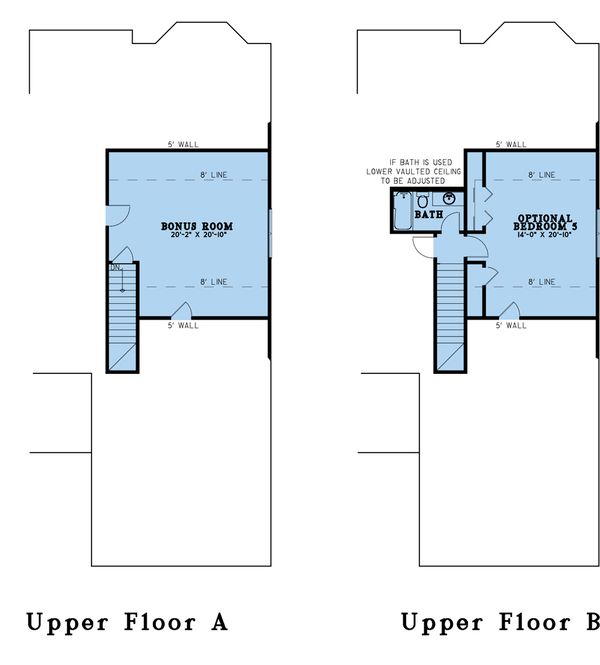Farmhouse Floor Plan - Upper Floor Plan #923-190