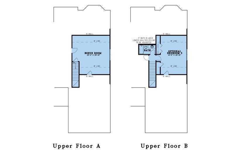 House Blueprint - Floor Plan - Upper Floor for Farmhouse House Plan #923-190 - 4 bed, 3 bath