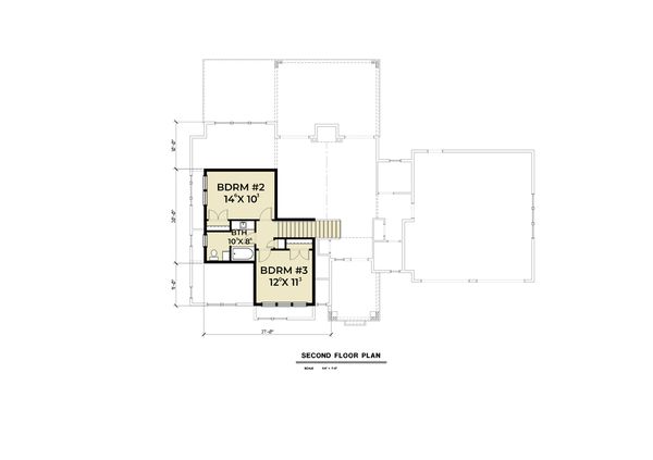 House Plan Design - Craftsman Floor Plan - Upper Floor Plan #1070-67