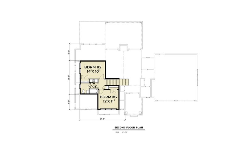 House Plan Design - Floor Plan - Upper Floor for Craftsman House Plan #1070-67 - 3 bed, 2.5 bath