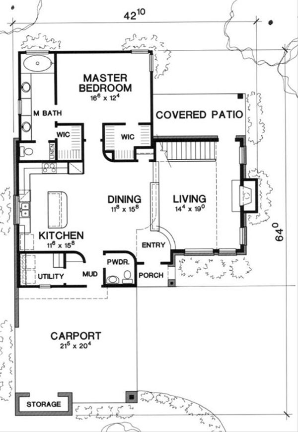 Dream House Plan - Modern Floor Plan - Main Floor Plan #472-7