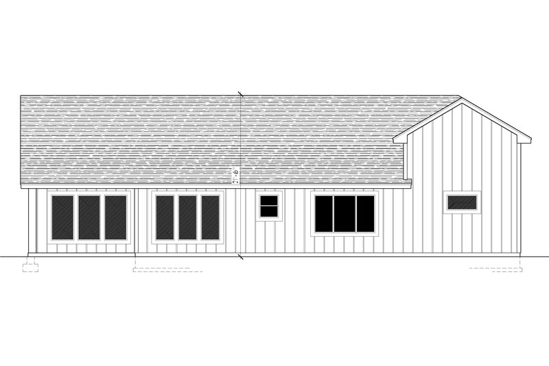 Home Plan - Exterior - Rear Elevation for Traditional House Plan #112-206 - 3 bed, 2 bath
