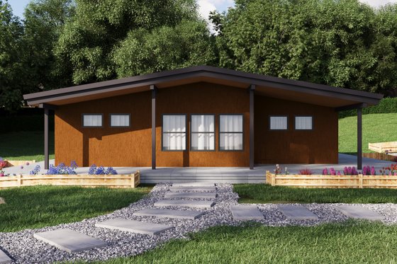 Exterior - Front Elevation 4 for Traditional House Plan #1106-136 - 2 bed, 2 bath