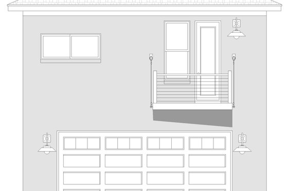 Exterior - Front Elevation 3 for Contemporary House Plan #932-663 - 2 bed, 1 bath