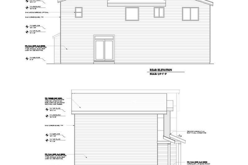 Architectural House Design - Exterior - Other Elevation 1 for Prairie House Plan #53-750 - 3 bed, 2.5 bath