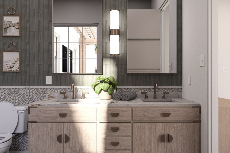 House Blueprint - Interior - Master Bathroom for Beach House Plan #455-751 - 3 bed, 2.5 bath