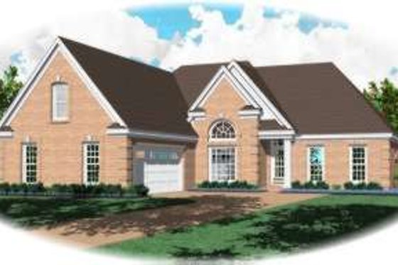 Exterior - Front Elevation for European House Plan #81-1465 - 3 bed, 2.5 bath
