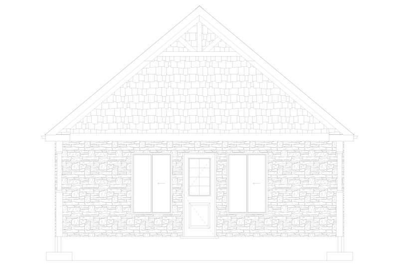 Architectural House Design - Exterior - Front Elevation 4 for Craftsman House Plan #1060-294 - 1 bed, 1 bath