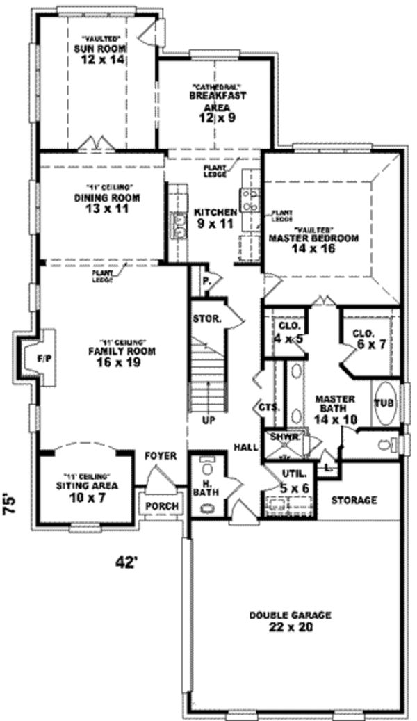 Traditional Floor Plan - Main Floor Plan #81-930