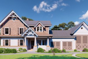 Craftsman Exterior - Front Elevation Plan #54-447