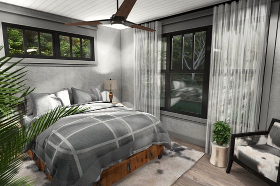 Interior - Master Bedroom for Barndominium House Plan #120-291 - 4 bed, 2 bath