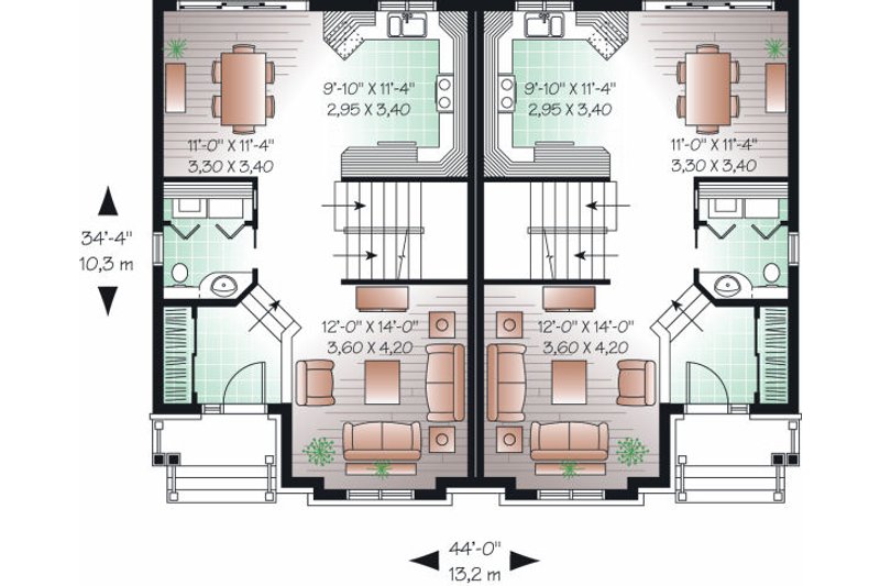 Dream House Plan - Floor Plan - Main Floor for Traditional House Plan #23-776 - 3 bed, 1.5 bath