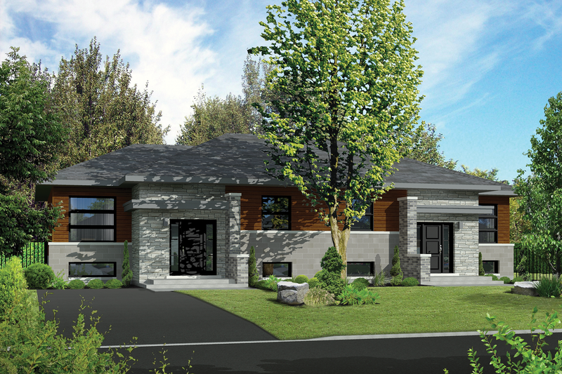 Contemporary Style House Plan - 4 Beds 2 Baths 1944 Sq/Ft Plan #25-4398