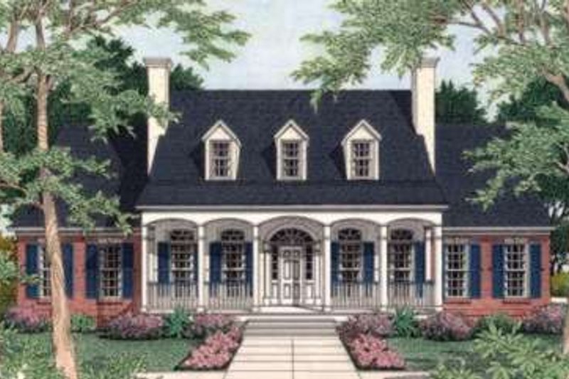 Dream House Plan - European Exterior - Front Elevation Plan #406-155