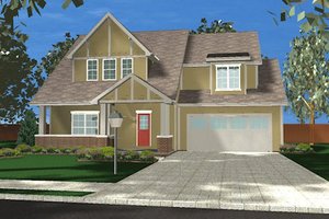 Tudor Exterior - Front Elevation Plan #455-178