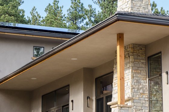 Exterior - Rear Elevation 3 for Contemporary House Plan #1042-21 - 3 bed, 3.5 bath