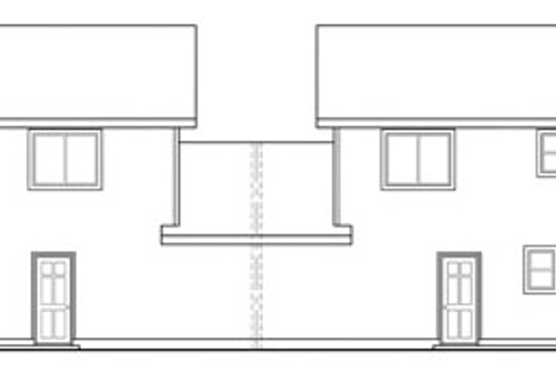 Home Plan - Exterior - Rear Elevation House Plan #124-814 - 8 bed, 5 bath