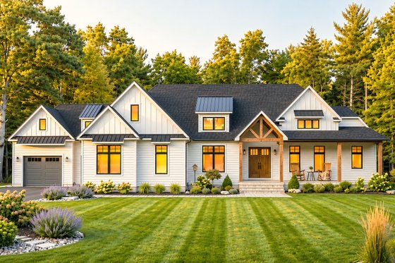 Exterior - Front Elevation for Country House Plan #1089-72 - 3 bed, 3.5 bath