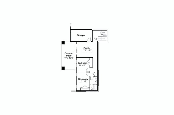 Architectural House Design - Modern Floor Plan - Lower Floor Plan #124-1249