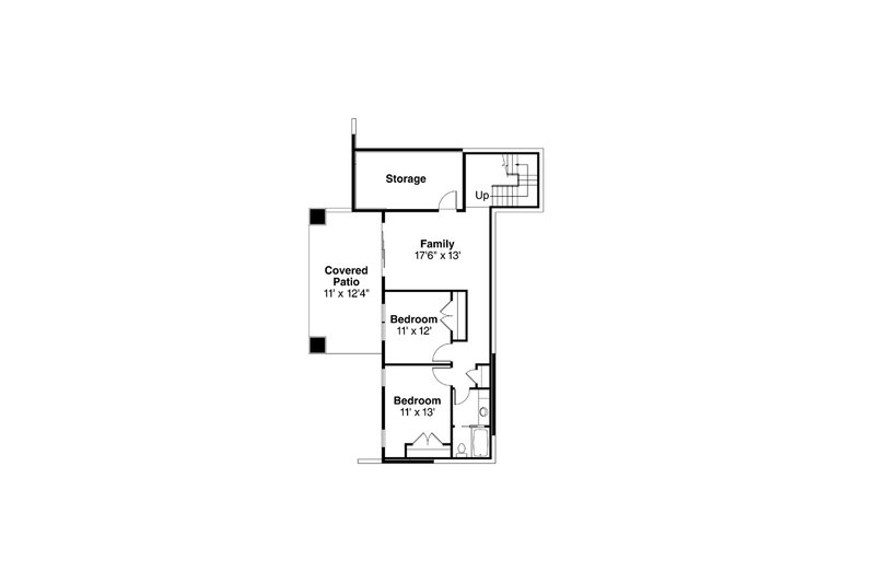 Home Plan - Floor Plan - Lower Floor for Modern House Plan #124-1249 - 3 bed, 2.5 bath