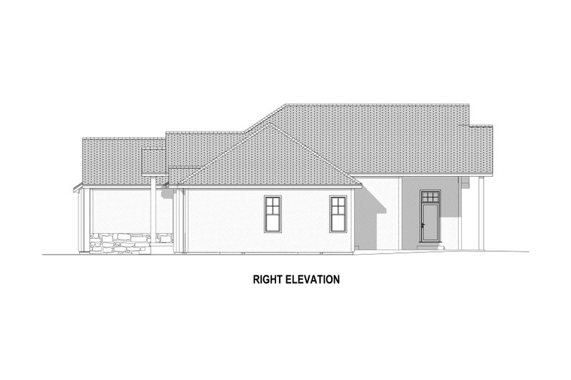 House Plan Design - Exterior - Other Elevation for Ranch House Plan #1084-2 - 5 bed, 4 bath
