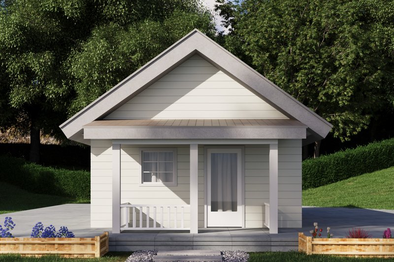 House Blueprint - Exterior - Front Elevation 5 for Farmhouse House Plan #1106-160, 1 bath