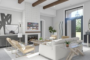 Interior - Family Room for Mediterranean House Plan #455-256 - 3 bed, 2.5 bath