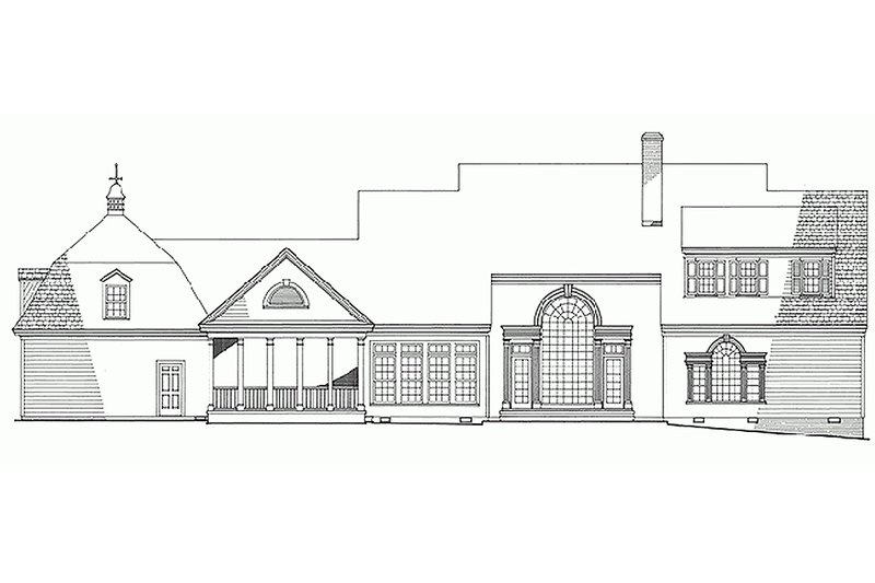 Dream House Plan - Rear View - 4500 square foot Country home