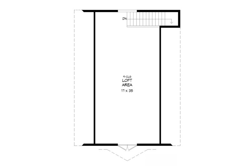 Architectural House Design - Floor Plan - Upper Floor for Farmhouse House Plan #932-159, 0.5 bath