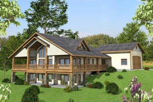 Architectural House Design - Ranch Exterior - Rear Elevation Plan #117-877