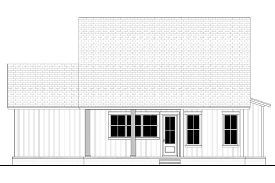 Exterior - Rear Elevation 2 for Farmhouse House Plan #430-290 - 2 bed, 2 bath