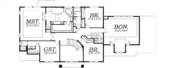 European Floor Plan - Upper Floor Plan #130-138
