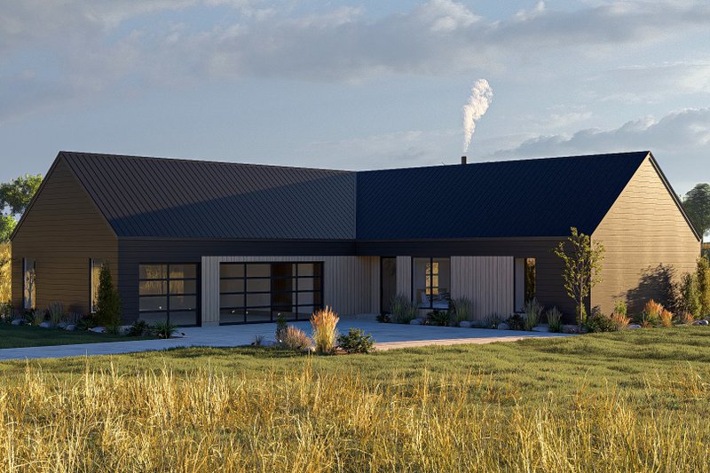 Architectural House Design - Exterior - Other Elevation 1 for Barndominium House Plan #455-406 - 3 bed, 2 bath