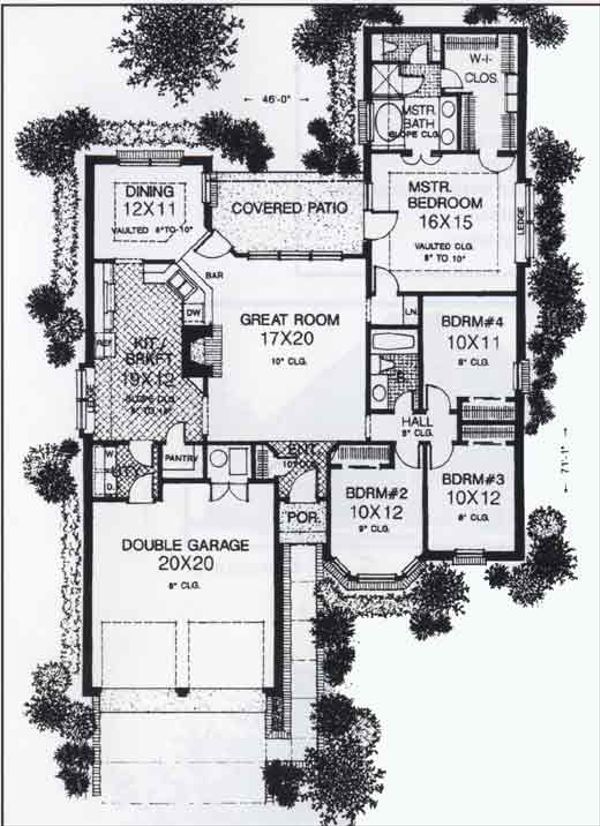 Colonial Floor Plan - Main Floor Plan #310-775